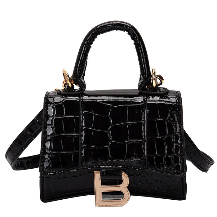 Wholesale PU Bright Leather Crocodile Pattern Shoulder Bag(F) JDC-SD-Bengda002