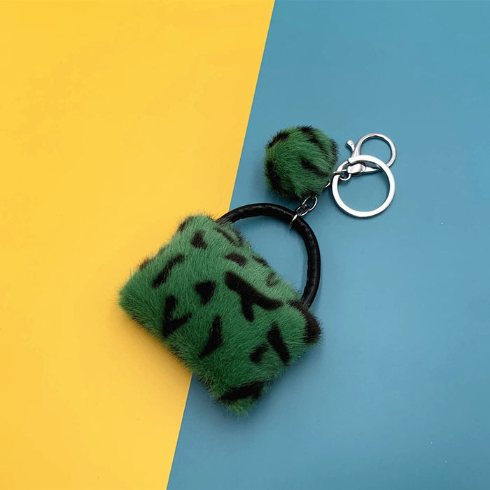 Jewelry WholesaleWholesale leopard print bag coat hair ball keychain JDC-KC-KaiY003 Keychains 凯月 %variant_option1% %variant_option2% %variant_option3%  Factory Price JoyasDeChina Joyas De China