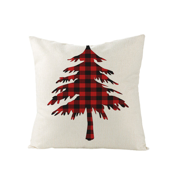 Wholesale Pillowcase Christmas Plaid Linen JDC-PW-Jinze011