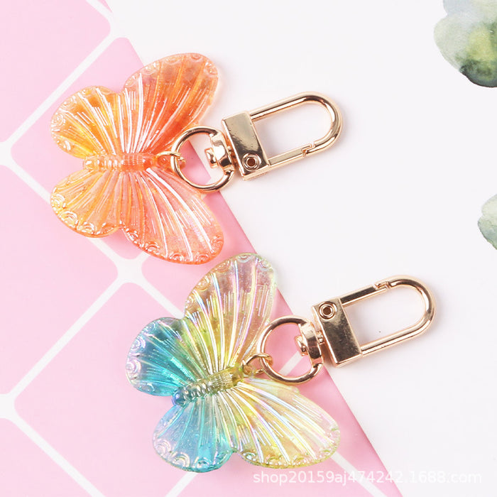 Jewelry WholesaleWholesale Alloy Acrylic Butterfly Keychain MOQ≥2 JDC-KC-YiHan006 Keychains 伊菡 %variant_option1% %variant_option2% %variant_option3%  Factory Price JoyasDeChina Joyas De China