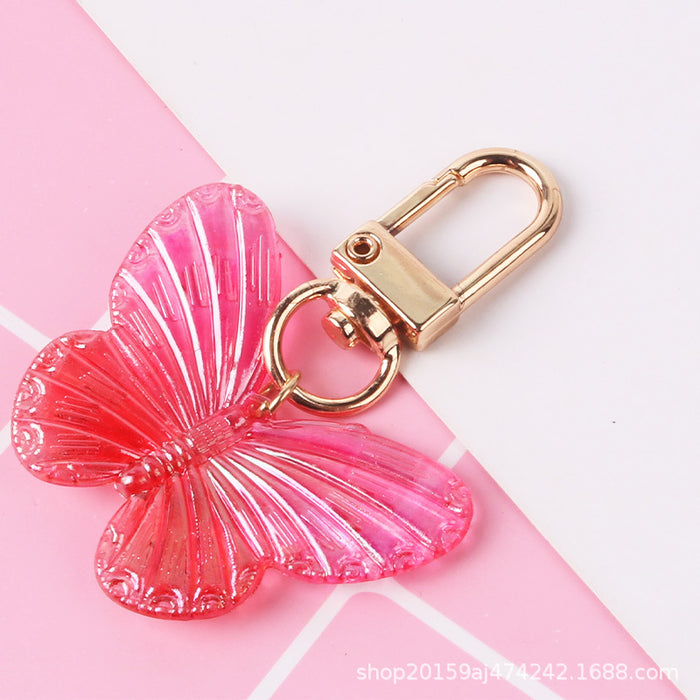 Jewelry WholesaleWholesale Alloy Acrylic Butterfly Keychain MOQ≥2 JDC-KC-YiHan006 Keychains 伊菡 %variant_option1% %variant_option2% %variant_option3%  Factory Price JoyasDeChina Joyas De China