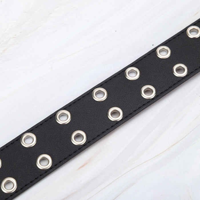 Wholesale Punk Style Double Exhaust Eye PU Belt JDC-WB-SuiY002