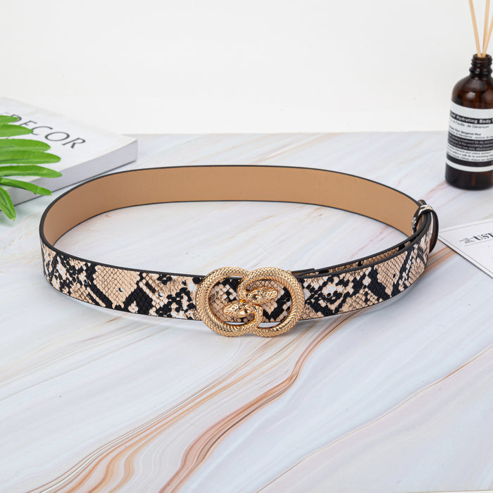 Wholesale Crocodile Pattern Adult Belt Vintage Snake Skin JDC-WB-SuiY001