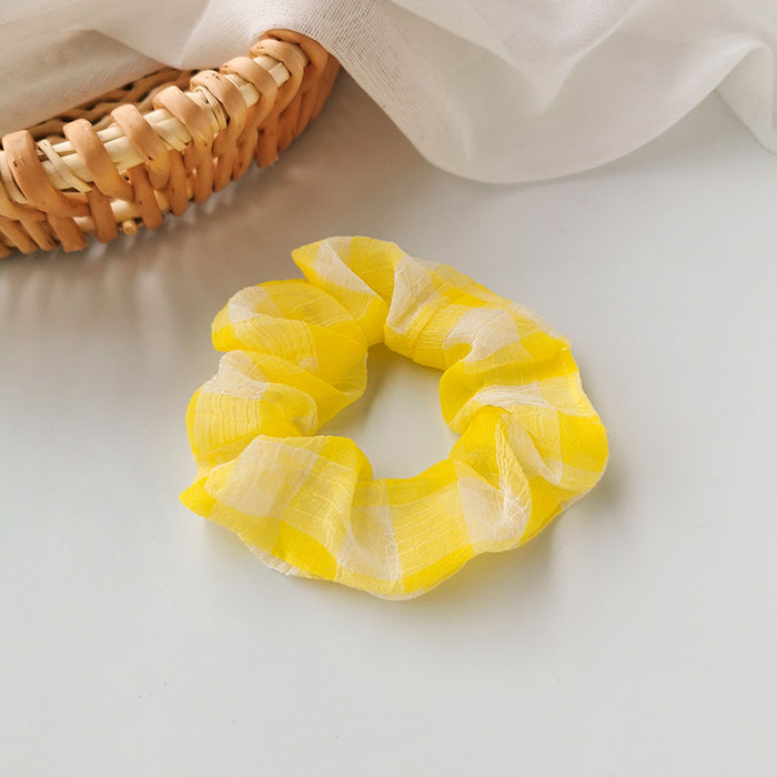 Wholesale gentle yellow pig intestine hair ring for women JDC-HS-MS018