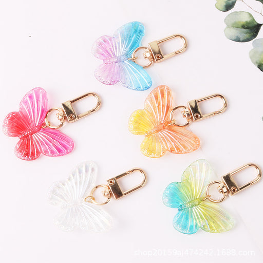 Jewelry WholesaleWholesale Alloy Acrylic Butterfly Keychain MOQ≥2 JDC-KC-YiHan006 Keychains 伊菡 %variant_option1% %variant_option2% %variant_option3%  Factory Price JoyasDeChina Joyas De China