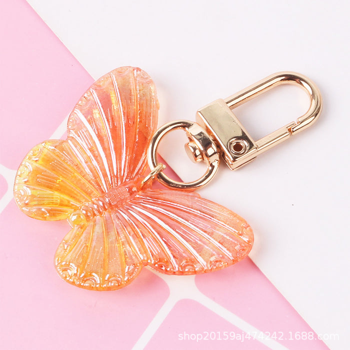 Jewelry WholesaleWholesale Alloy Acrylic Butterfly Keychain MOQ≥2 JDC-KC-YiHan006 Keychains 伊菡 %variant_option1% %variant_option2% %variant_option3%  Factory Price JoyasDeChina Joyas De China