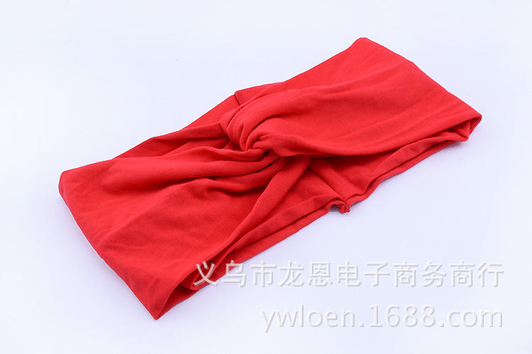 Wholesale Headband Fabric Cross Retro Candy Color JDC-HD-LEN002