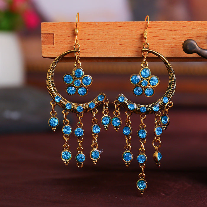 Wholesale Tassel Vintage Metal Earrings MOQ≥2 JDC-ES-Daiq043