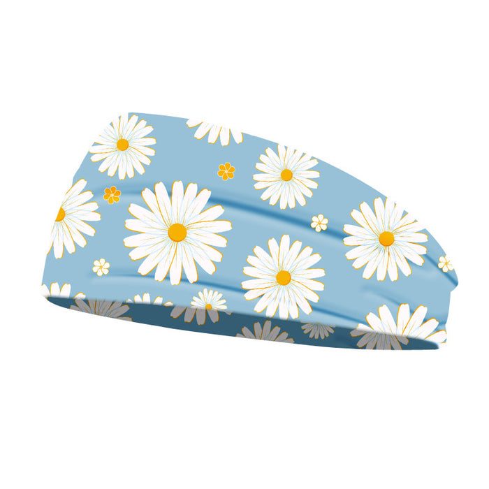 Wholesale Headband Polyester Spandex Sports High Stretch Daisy JDC-HD-KuS005