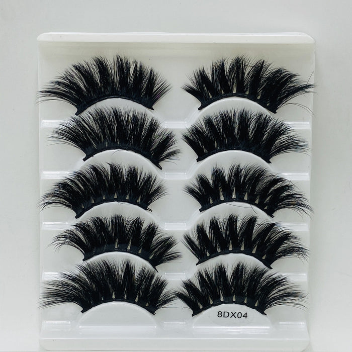 Wholesale 20mm Mink Multi-Layer Thick Eyelashes 5 Pairs Pack JDC-EY-MYan001