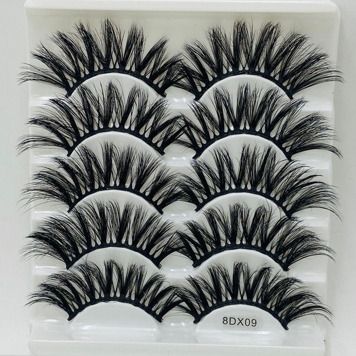 Wholesale 20mm Mink Multi-Layer Thick Eyelashes 5 Pairs Pack JDC-EY-MYan001