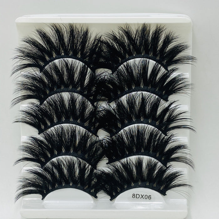 Wholesale 20mm Mink Multi-Layer Thick Eyelashes 5 Pairs Pack JDC-EY-MYan001