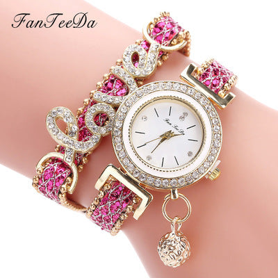 Jewelry WholesaleWholesale letter LOVE full diamond key watch JDC-WH-SS006 Watch 时梭 %variant_option1% %variant_option2% %variant_option3%  Factory Price JoyasDeChina Joyas De China