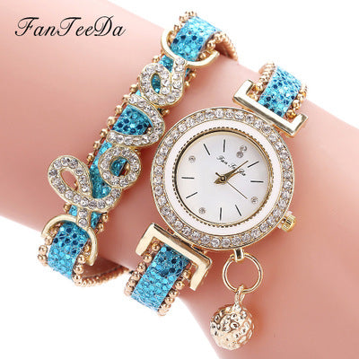 Jewelry WholesaleWholesale letter LOVE full diamond key watch JDC-WH-SS006 Watch 时梭 %variant_option1% %variant_option2% %variant_option3%  Factory Price JoyasDeChina Joyas De China