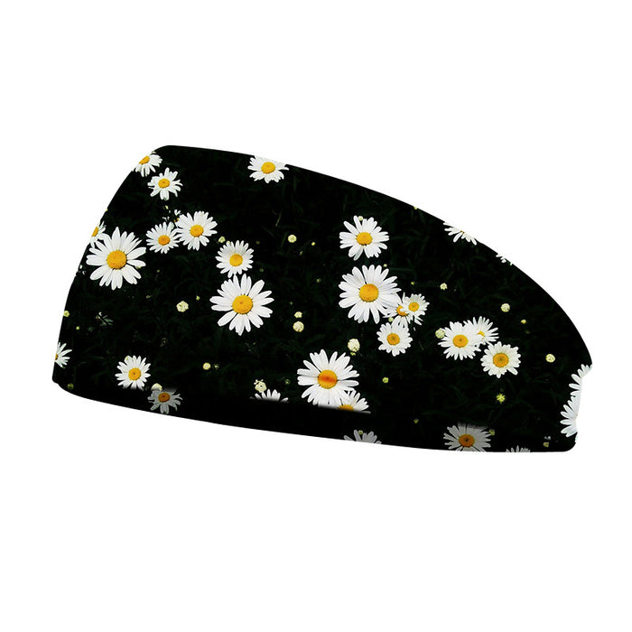 Wholesale Headband Polyester Spandex Sports High Stretch Daisy JDC-HD-KuS005