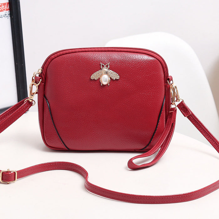 Wholesale Shoulder Bag PU Pearl Bee Diagonal Span JDC-SD-Meiw001