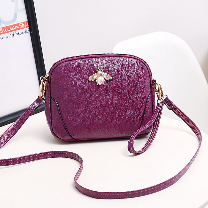 Wholesale Shoulder Bag PU Pearl Bee Diagonal Span JDC-SD-Meiw001