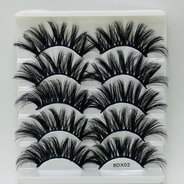 Wholesale 20mm Mink Multi-Layer Thick Eyelashes 5 Pairs Pack JDC-EY-MYan001