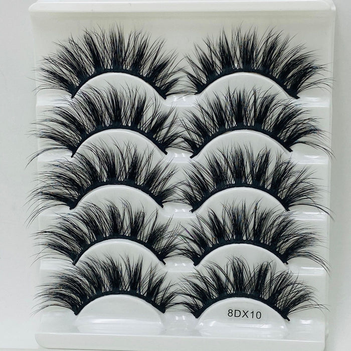 Wholesale 20mm Mink Multi-Layer Thick Eyelashes 5 Pairs Pack JDC-EY-MYan001