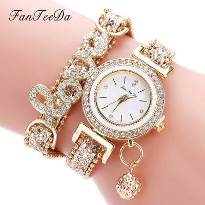 Jewelry WholesaleWholesale letter LOVE full diamond key watch JDC-WH-SS006 Watch 时梭 %variant_option1% %variant_option2% %variant_option3%  Factory Price JoyasDeChina Joyas De China