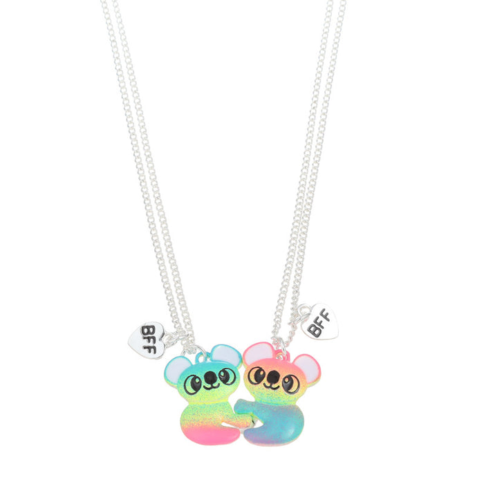 Wholesale Alloy Colorful Raccoon Kids Necklace Set MOQ≥2 JDC-NE-yilai001