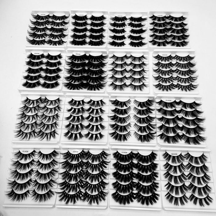 Wholesale 20mm Mink Multi-Layer Thick Eyelashes 5 Pairs Pack JDC-EY-MYan001