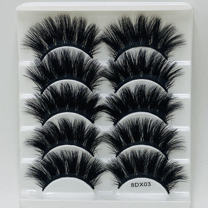 Wholesale 20mm Mink Multi-Layer Thick Eyelashes 5 Pairs Pack JDC-EY-MYan001