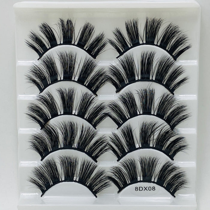 Wholesale 20mm Mink Multi-Layer Thick Eyelashes 5 Pairs Pack JDC-EY-MYan001