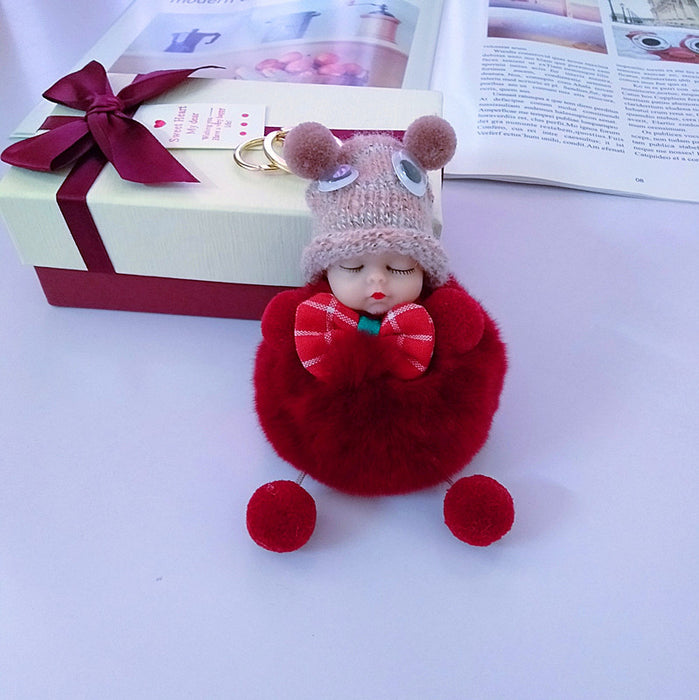 Wholesale Keychain Plush Doll Sleeping Cute Doll Keychain MOQ≥2 JDC-KC-LvYu002