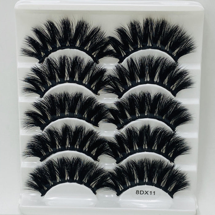 Wholesale 20mm Mink Multi-Layer Thick Eyelashes 5 Pairs Pack JDC-EY-MYan001