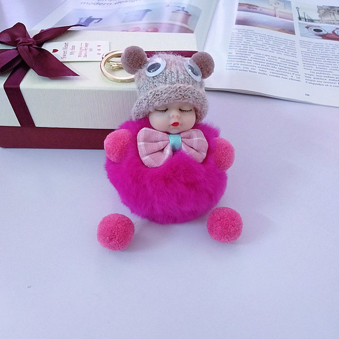 Wholesale Keychain Plush Doll Sleeping Cute Doll Keychain MOQ≥2 JDC-KC-LvYu002