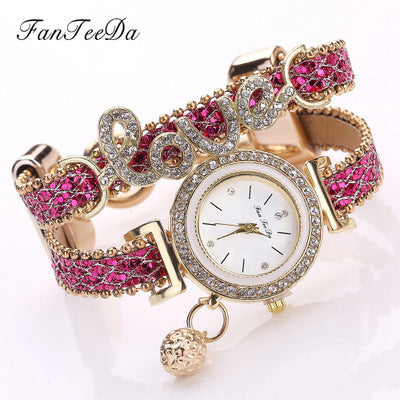 Jewelry WholesaleWholesale letter LOVE full diamond key watch JDC-WH-SS006 Watch 时梭 %variant_option1% %variant_option2% %variant_option3%  Factory Price JoyasDeChina Joyas De China