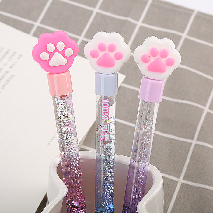 Wholesale Cartoon Quicksand Plastic Silicone Ballpoint Pen JDC-BP-Liuj010