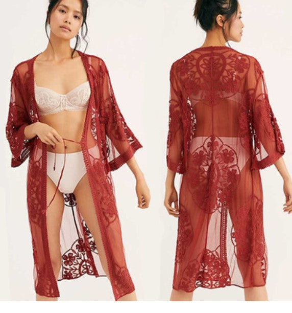 Jewelry WholesaleWholesale Embroidered Mesh Acrylic Bikini Beach Cover Up JDC-SW-DBYY005 Swimwear 蝶变衣语 %variant_option1% %variant_option2% %variant_option3%  Factory Price JoyasDeChina Joyas De China