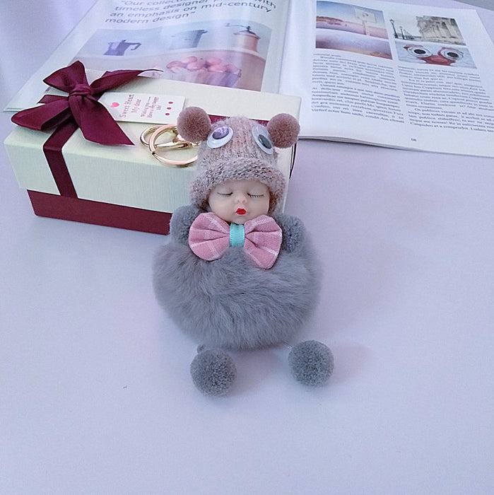 Wholesale Keychain Plush Doll Sleeping Cute Doll Keychain MOQ≥2 JDC-KC-LvYu002