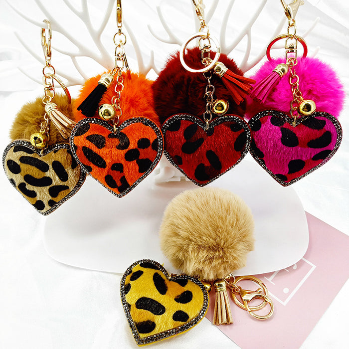 Wholesale Korean velvet diamond leopard print love models MOQ≥5 JDC-KC-Yongz010