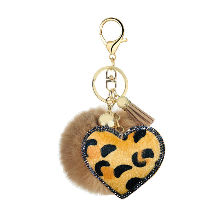 Wholesale Korean velvet diamond leopard print love models MOQ≥5 JDC-KC-Yongz010