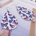 Jewelry WholesaleWholesale Butterfly Double Sided Printed PU Leather  earrings MOQ≥2 JDC-ES-Chengy009 Earrings Chengy %variant_option1% %variant_option2% %variant_option3%  Factory Price JoyasDeChina Joyas De China