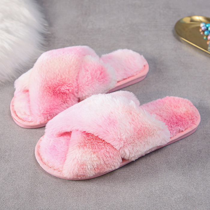 Wholesale Plush Slippers TPR Cotton Slippers MOQ≥2 JDC-SP-ChengR005