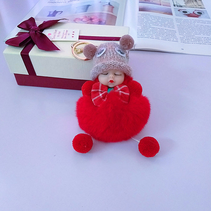 Wholesale Keychain Plush Doll Sleeping Cute Doll Keychain MOQ≥2 JDC-KC-LvYu002