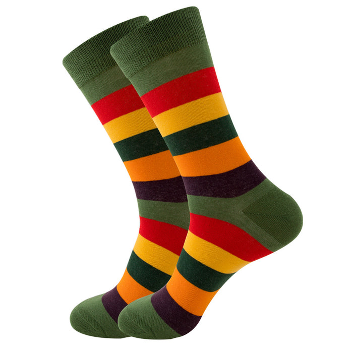 Wholesale Socks Cotton Striped Wavy Square MOQ≥3 JDC-SK-ZhuoQi001