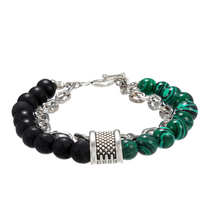 Wholesale Frosted Stone Chain Men's Bracelet JDC-BT-ZhuJ019