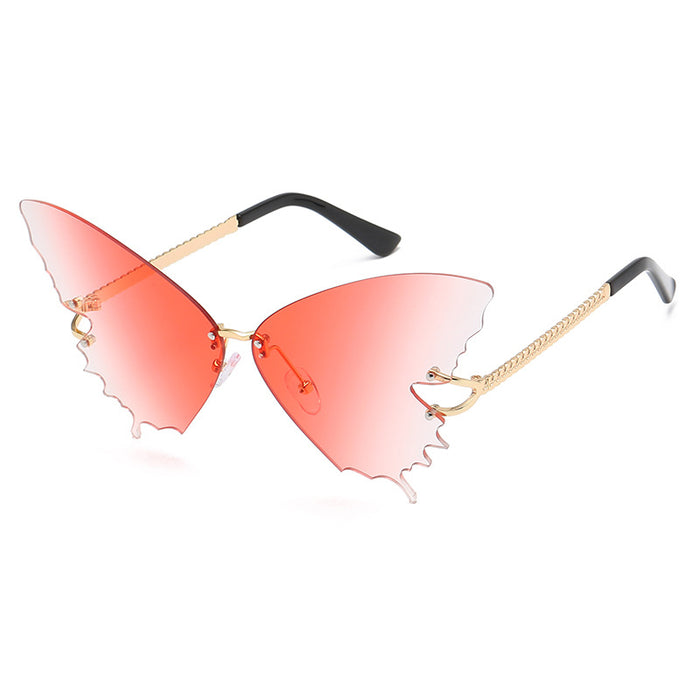 Wholesale Large Frame Gradient Butterfly Sunglasses JDC-SG-BaiLuan003