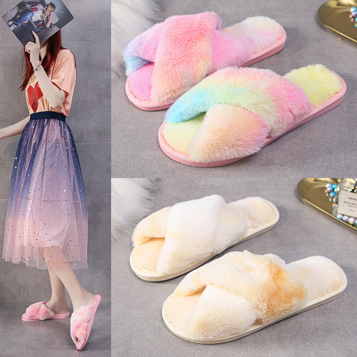 Wholesale Plush Slippers TPR Cotton Slippers MOQ≥2 JDC-SP-ChengR005