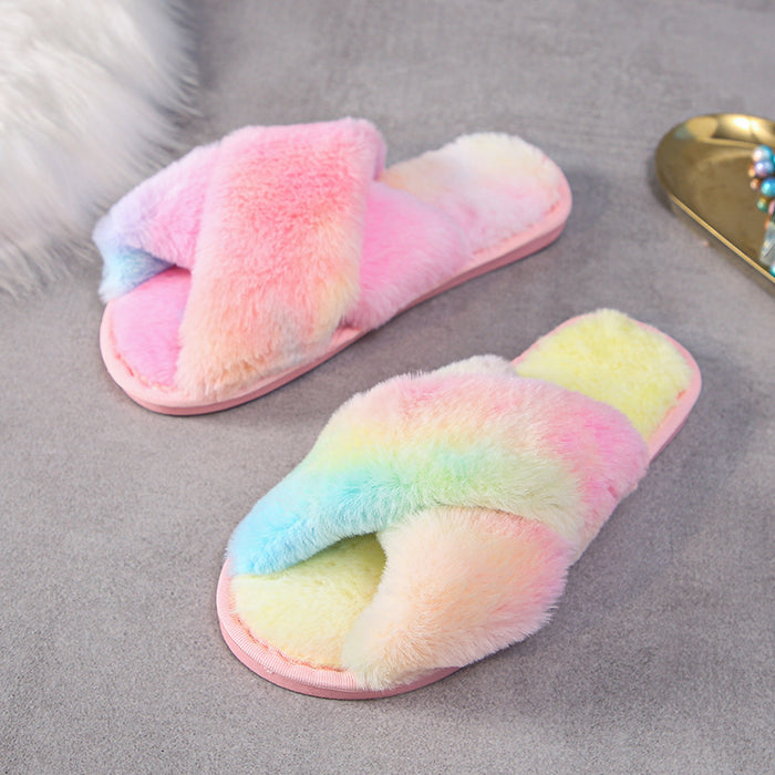 Wholesale Plush Slippers TPR Cotton Slippers MOQ≥2 JDC-SP-ChengR005