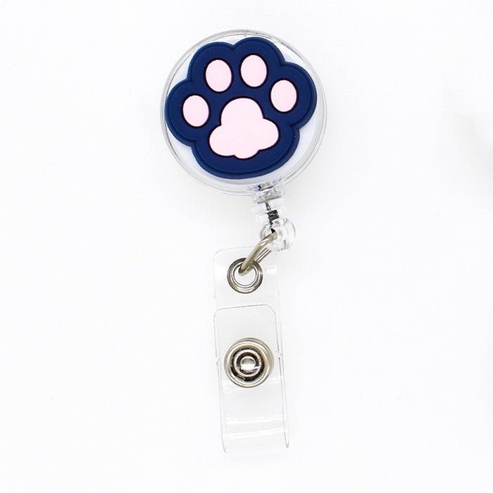 Wholesale cute cat paw chest badge retractable buckle cartoon certificate buckle MOQ≥2 JDC-KC-FuR001