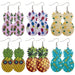 Jewelry WholesaleWholesale PU Leather Fruit Pineapple Double Sided Print Earrings MOQ≥2 JDC-ES-Chengy010 Earrings Chengy %variant_option1% %variant_option2% %variant_option3%  Factory Price JoyasDeChina Joyas De China