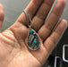 Jewelry WholesaleWholesale Inlaid Turquoise Vintage Dyed Black Feather Pendant Necklace JDC-NE-Saip015 Necklaces 赛蒲 %variant_option1% %variant_option2% %variant_option3%  Factory Price JoyasDeChina Joyas De China