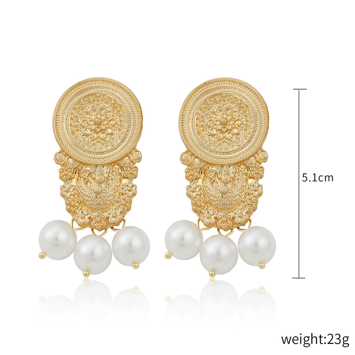 Wholesale Earrings Alloy Resin Creative Snake Skin Pattern Retro JDC-ES-ManY024