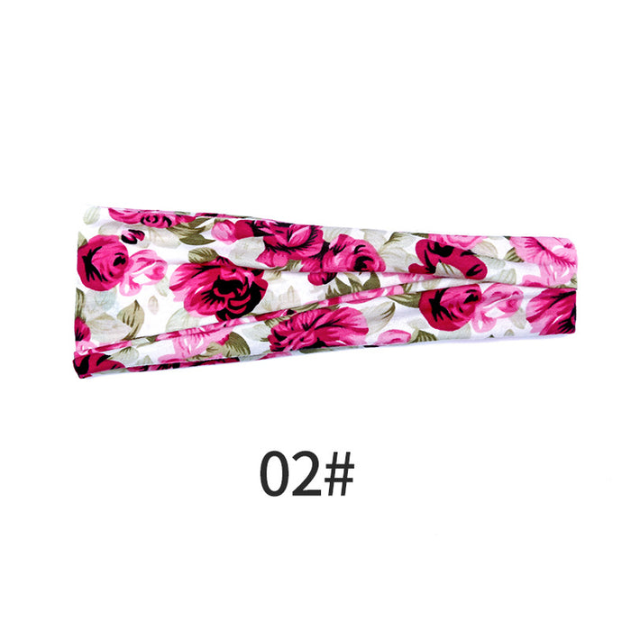 Wholesale head with yoga hair with running fitness sweat absorption with printed head scarf MOQ≥2 JDC-HD-KouX002